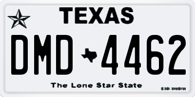 TX license plate DMD4462