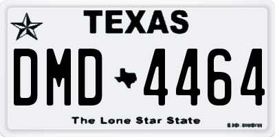 TX license plate DMD4464
