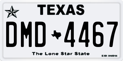 TX license plate DMD4467