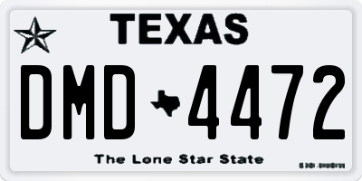 TX license plate DMD4472
