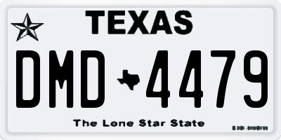 TX license plate DMD4479