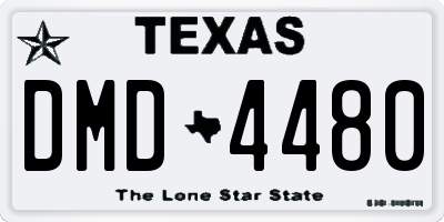 TX license plate DMD4480