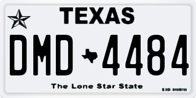 TX license plate DMD4484