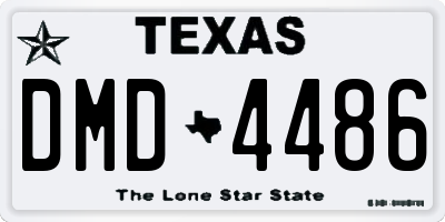 TX license plate DMD4486