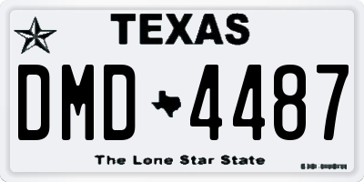TX license plate DMD4487
