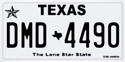 TX license plate DMD4490
