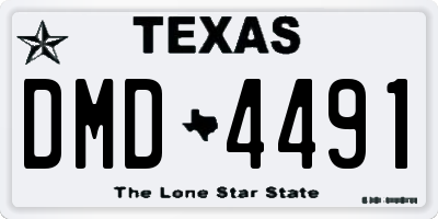 TX license plate DMD4491