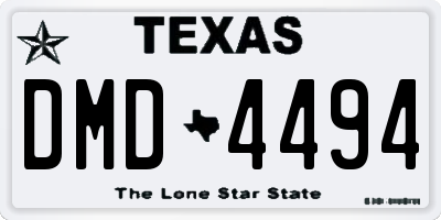 TX license plate DMD4494