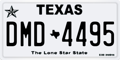 TX license plate DMD4495