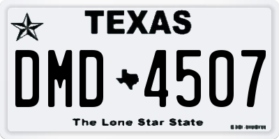TX license plate DMD4507
