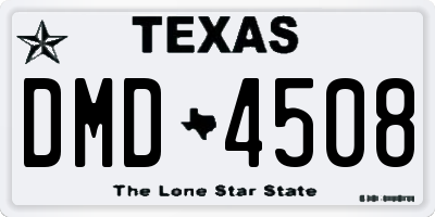 TX license plate DMD4508