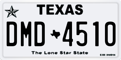 TX license plate DMD4510
