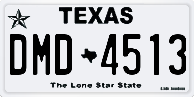 TX license plate DMD4513