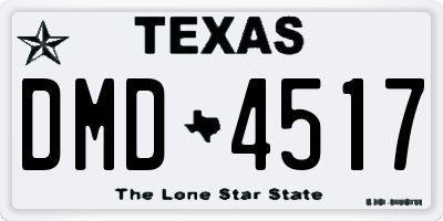 TX license plate DMD4517