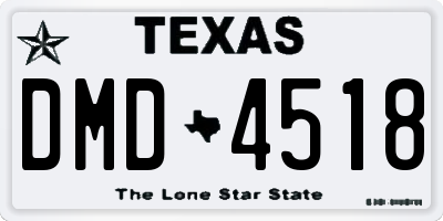 TX license plate DMD4518