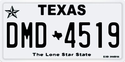 TX license plate DMD4519
