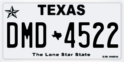 TX license plate DMD4522