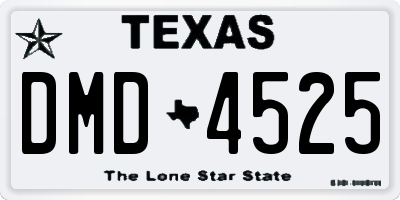 TX license plate DMD4525