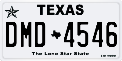 TX license plate DMD4546