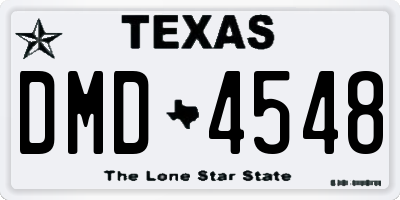 TX license plate DMD4548