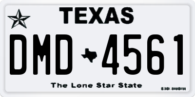 TX license plate DMD4561