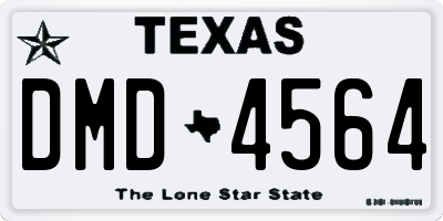 TX license plate DMD4564