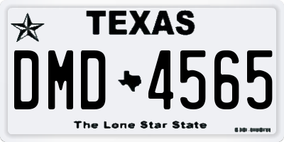 TX license plate DMD4565