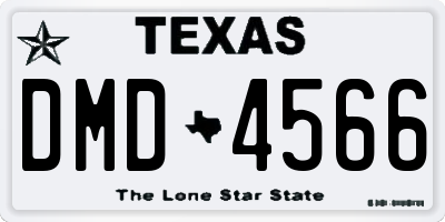 TX license plate DMD4566