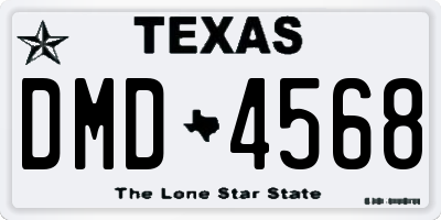 TX license plate DMD4568