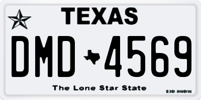 TX license plate DMD4569