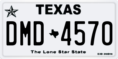 TX license plate DMD4570