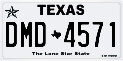TX license plate DMD4571