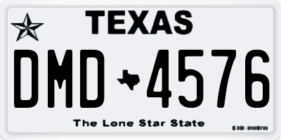 TX license plate DMD4576