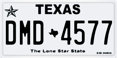 TX license plate DMD4577