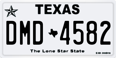 TX license plate DMD4582