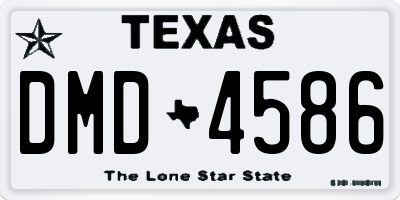 TX license plate DMD4586