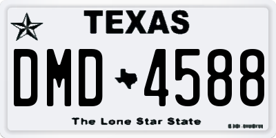 TX license plate DMD4588