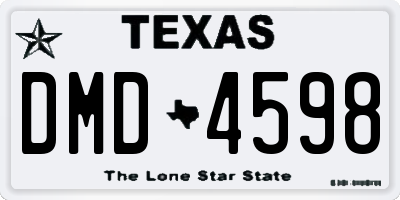 TX license plate DMD4598