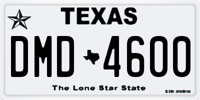 TX license plate DMD4600