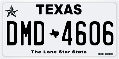 TX license plate DMD4606