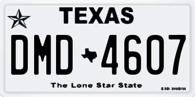 TX license plate DMD4607