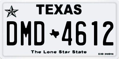 TX license plate DMD4612