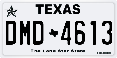 TX license plate DMD4613