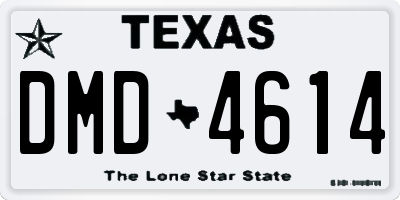 TX license plate DMD4614