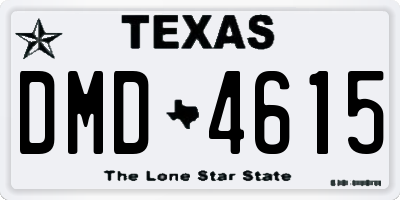 TX license plate DMD4615
