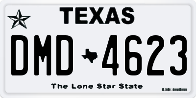 TX license plate DMD4623