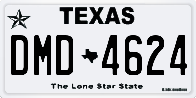 TX license plate DMD4624
