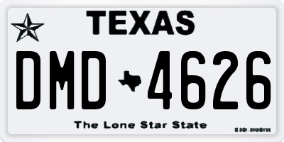 TX license plate DMD4626