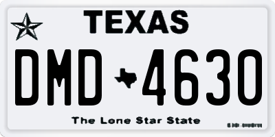 TX license plate DMD4630