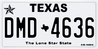 TX license plate DMD4636